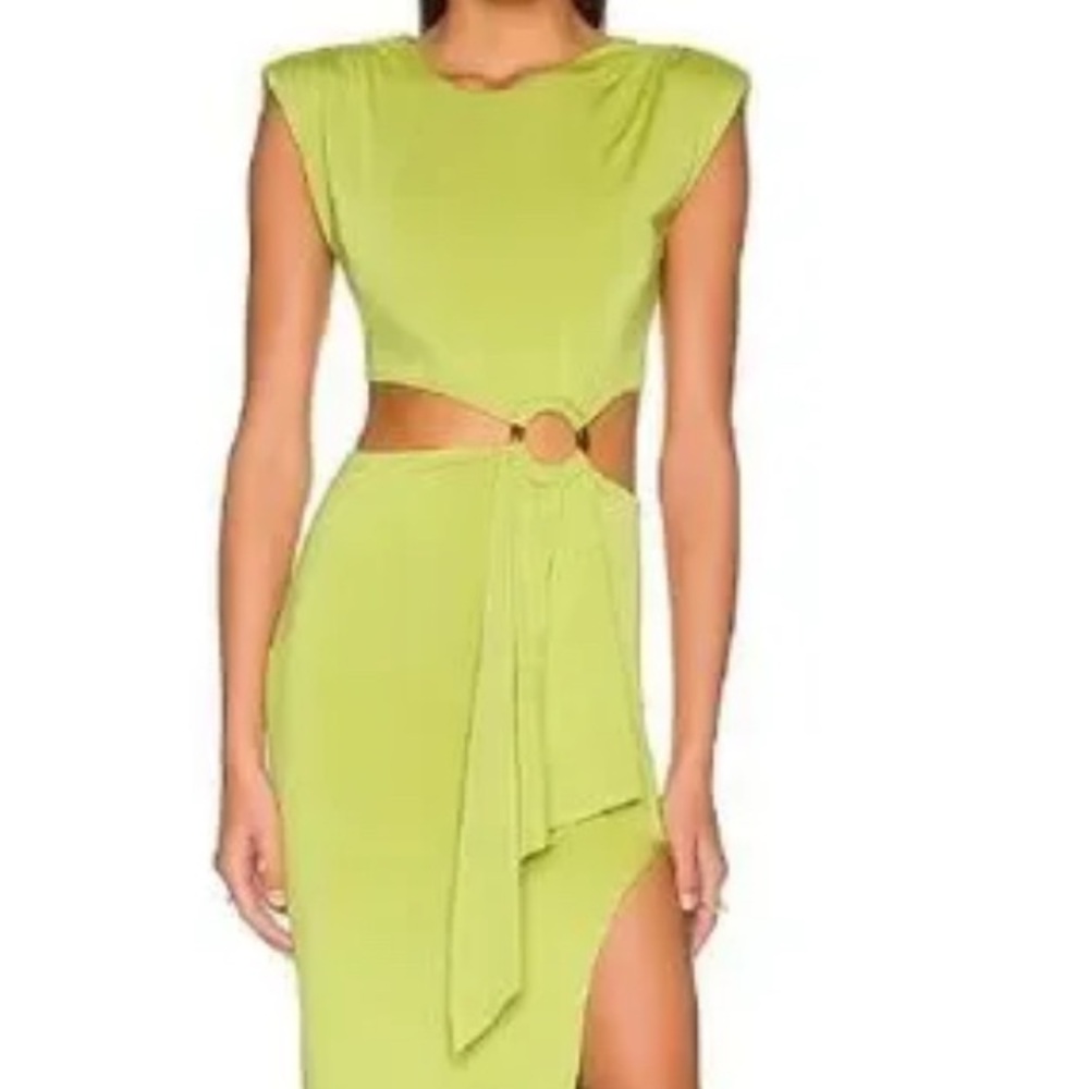 Lime Green Cutout Maxi Dress